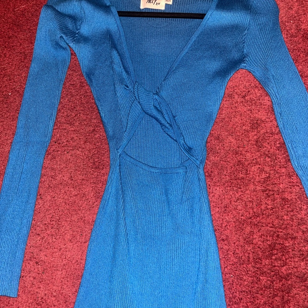 NEVER WORN Princess Polly Vibrant Blue Long Sleeve Dress
